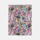 College Dynamic Art Urban Graffiti patroon Fleece Deken (Voorkant)