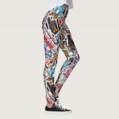 College Dynamic Art Urban Graffiti patroon Leggings (Rechts)