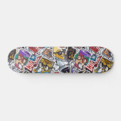College Dynamic Art Urban Graffiti patroon Persoonlijk Skateboard (Horizontaal)