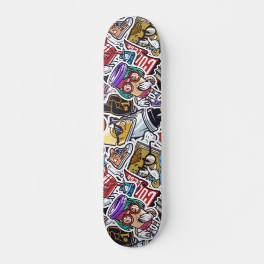 College Dynamic Art Urban Graffiti patroon Persoonlijk Skateboard (Voorkant)