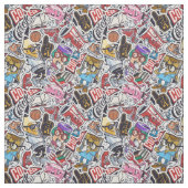 College Dynamic Art Urban Graffiti patroon Stof (Swatch)