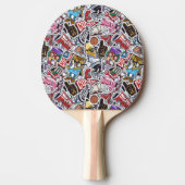 College Dynamic Art Urban Graffiti patroon Tafeltennisbatje (Voorkant)