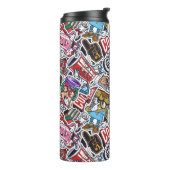 College Dynamic Art Urban Graffiti patroon Thermosbeker (Gedraaid links)