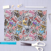 College Dynamic Art Urban Graffiti patroon Tissuepapier (Craft)