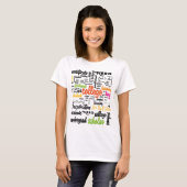 College Education Word Cloud patterns T-shirt (Voorkant volledig)