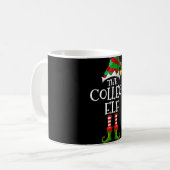 College Elf Leuk Bijpassend Pyjama Groep Kerstmis  Koffiemok (Voorkant links)