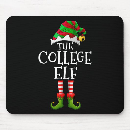 College Elf Leuk Bijpassend Pyjama Groep Kerstmis Muismat (Voorkant)
