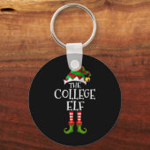 College Elf Leuk Bijpassend Pyjama Groep Kerstmis  Sleutelhanger (Voorkant)