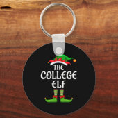 College Elf Matching Family Group Christmas Party Sleutelhanger (Voorkant)