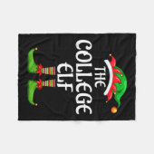 College Elf Matching Family Group Kerstfeest Fleece Deken (Voorkant (Horizontaal))