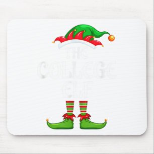 College Elf Matching Family Group Kerstfeest Muismat