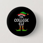 College Elf Matching Family Group Kerstfeest Ronde Button 5,7 Cm (Voorkant)