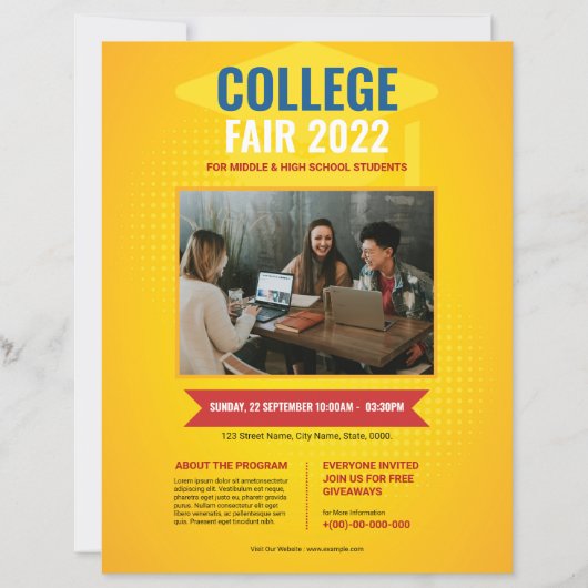 College Fair Flyer Template Template (Voorkant)