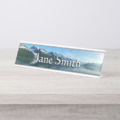 College Fjord II Beauful Alaska Fotografie Bureau Naambordje (Voorkant)