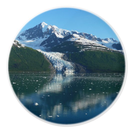 College Fjord II Beauful Alaska Fotografie Keramische Knop (Voorkant)