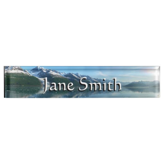 College Fjord II Beauful Alaska Fotografie Naambordje (Voorkant)