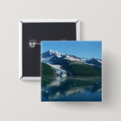 College Fjord II Beauful Alaska Fotografie Vierkante Button 5,1 Cm (Voorkant /achterkant)