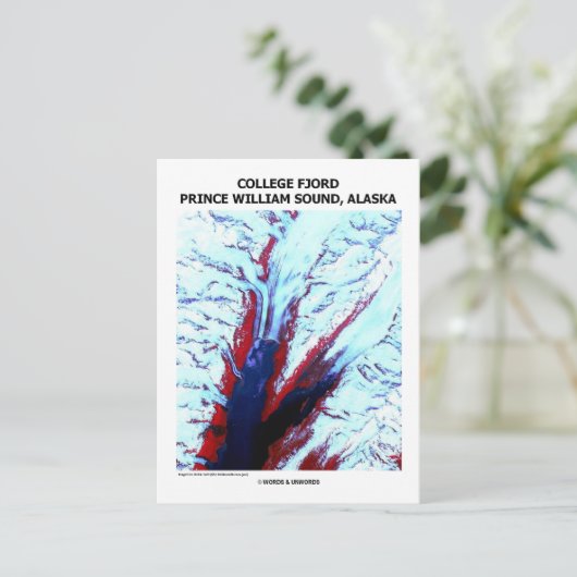 College Fjord Prince William Sound Alaska Briefkaart (Staand voorkant)