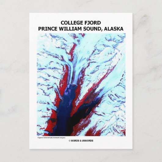 College Fjord Prince William Sound Alaska Briefkaart (Voorkant)
