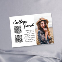College Fonds 2 QR Code Cadeaubon Zwart & Wit