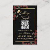 College fonds afstuderen bijsluiter kaart visitekaartje (Voorkant)