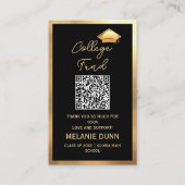College fonds afstuderen bijsluiter kaart visitekaartje (Voorkant)