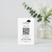 College fonds afstuderen bijsluiter kaart visitekaartje (Staand voorkant)