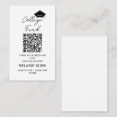 College fonds afstuderen bijsluiter kaart visitekaartje (Voorkant / Achterkant)