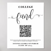 College fonds afstuderen teken afdrukbaar teken poster (Voorkant)