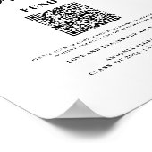 College fonds bloemenbord afstuderen printbaar bor poster (Hoek)