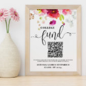 College fonds bloemenbord afstuderen printbaar bor poster