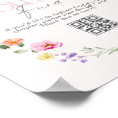 College Fonds QR-code Afstudeer Roze Strik Poster (Hoek)