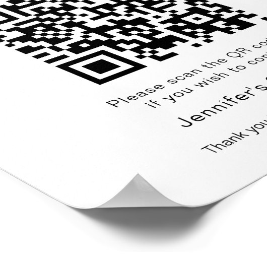 College Fonds QR-code bord Poster (Hoek)