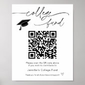 College Fonds QR-code bord Poster (Voorkant)