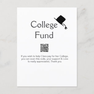 College fonds scan QR voeg details toe afstudeer d Briefkaart
