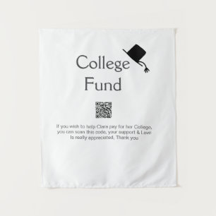College fonds scan QR voeg details toe afstudeer d Wandkleed