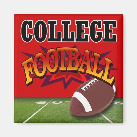 "College Football" door Cheryl Daniels Magneet (Voorkant)