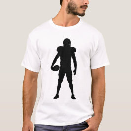 College Football Player Silhouette Sports Fan Tee T-shirt
