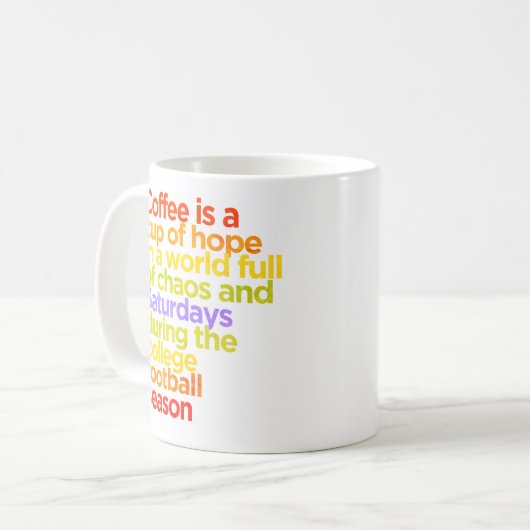 College Football Zaterdag koffie Mok (Voorkant links)