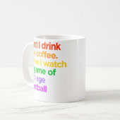 College Football Zaterdag koffie mok (Voorkant links)