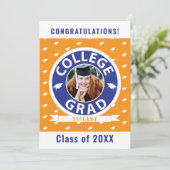 College foto Afstuderen Aankondiging (Staand voorkant)