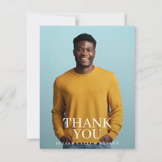 College Foto Afstuderen Afstuderen Bedankkaart (Voorkant)