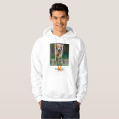 College Foto Monogram Script Naam mannen Gepersona Hoodie (Voorkant volledig)