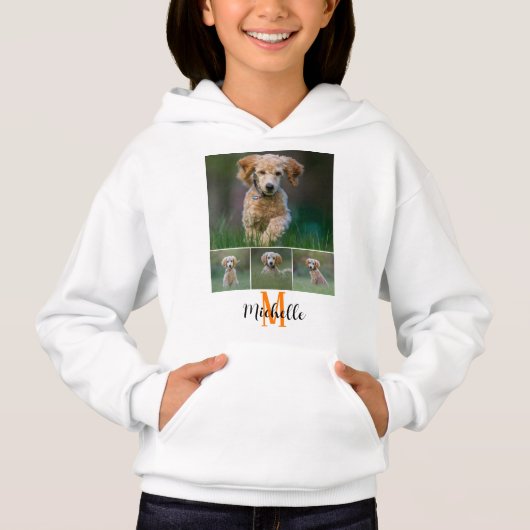 College Foto Monogram Script Naam Meisjes Custom (Voorkant)