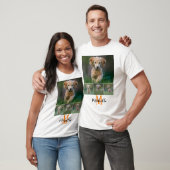 College Foto Monogram Script Naam Unisex Custom T-shirt (Unisex)