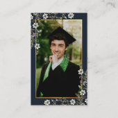 College fund Navy Blue afstuderen behuizing kaart Visitekaartje (Achterkant)