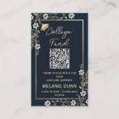 College fund Navy Blue afstuderen behuizing kaart Visitekaartje (Voorkant)