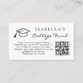 College Fund Qr Code Simple Graduation Informatiekaartje (Voorkant)