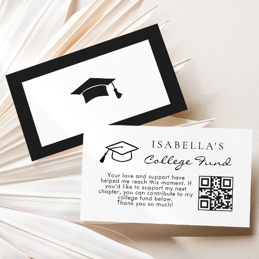 College Fund Qr Code Simple Graduation Informatiekaartje
