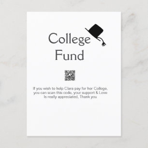 College fund scan QR details toevoegen afstuderen  Briefkaart